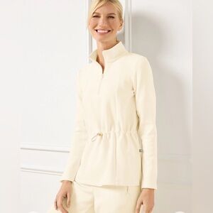 Talbots CREAM AIRKNIT STRETCH TOP AND WIDE LEG PANTS SET